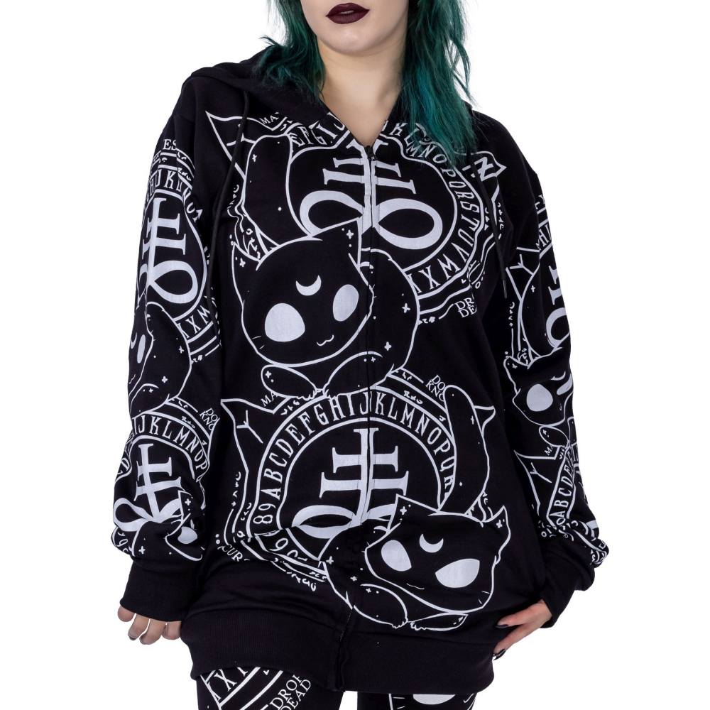 Heartless - CAT CRAFT Vest met capuchon - Zwart/Wit